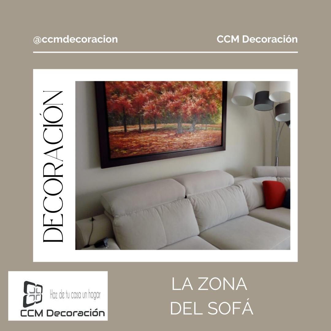 Decorar zona del sofá