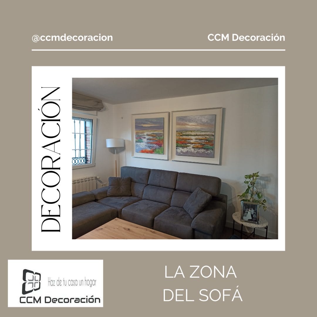 Decorar zona del sofá
