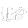 Aplique 1xE27 Y Puerto Usb Agatha Cromo/Pan.blanca 27x25x15cm Con interruptor