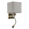 Apliq. 3w 4000k+1xe27 Y Puerto Usb Stephen Cuero/Pant.beis 285lm 38x17x20cm Doble Encendido