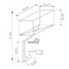Aplique 3w 4000k +1xe27 Gabriel Cuero/pantalla Beis 285lm 31x26x15,5cm Doble Encendido