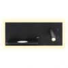 Aplique 2+8w 4000k Velazquez Dcho Negro Usb+qi  130lm Doble Encendido 14x35x14 Cm