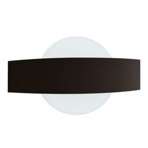 Aplique Barredor De Pared Circ.8w 4000k Arco Negro  630 Lm Ip20 13x24x5 Cm