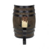 Aplique Barril 1xe27 Negro/marron 26x16x21 Cm