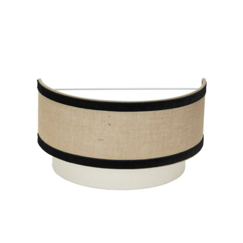 Aplique Cornalina 1xe27 Beis/negro  17,5x30x16cm