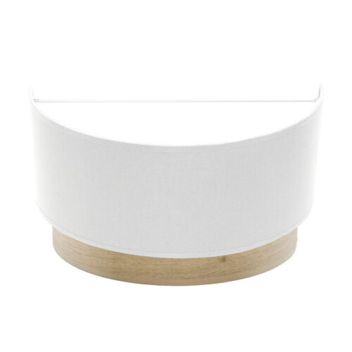 Aplique Olga 1xe27 Blanco/madera Clara 15x30x16 Cm