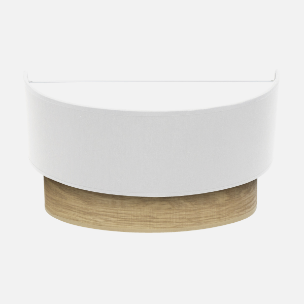 Aplique Tania 1xe27 Blanco/madera Clara 15x30x16 Cm