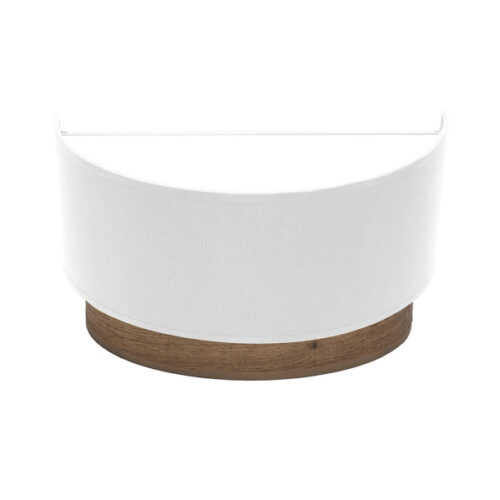 Aplique Tatiana 1xe27 Blanco-madera Oscura 17x30x15 Cm