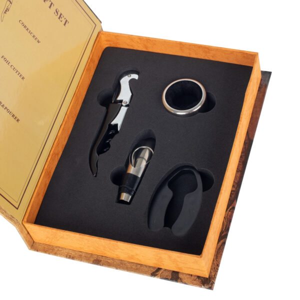 SET VINO 4PXS LIBRO