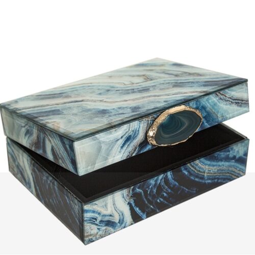 CAJA SOBREMESA VIDRIO  AGATA 16X7X13