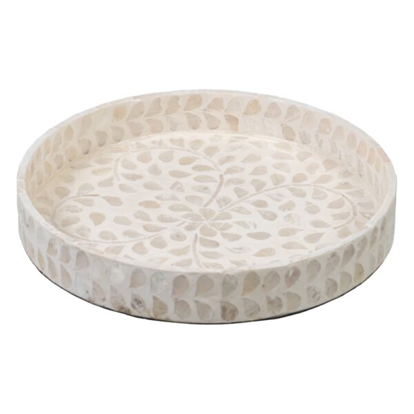 BANDEJA BEIGE NACAR MDF 35X35X5