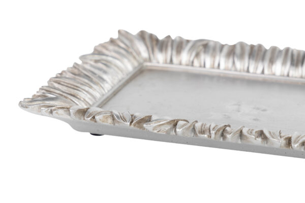 BANDEJA PLUMA PLATA 25X15X2 CM
