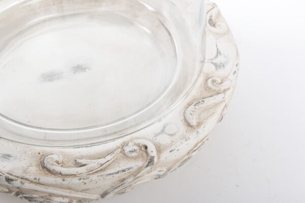 PORTAVELAS CERAM/CRISTAL 23,2x23x26