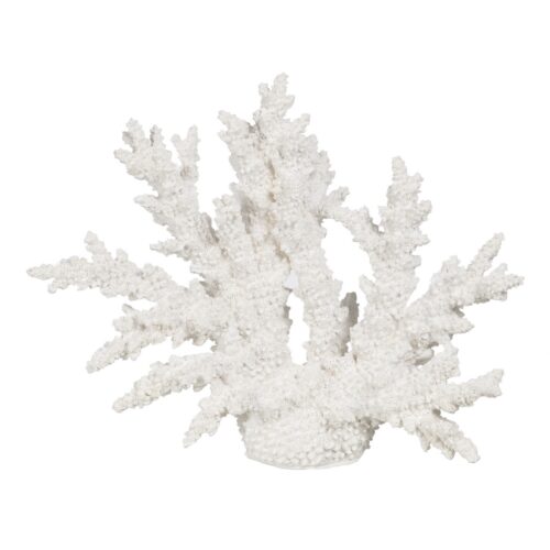 FIGURA CORAL BLANCO RESINA 34X13X27 CM