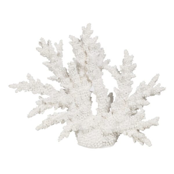 FIGURA CORAL BLANCO RESINA 34X13X27 CM