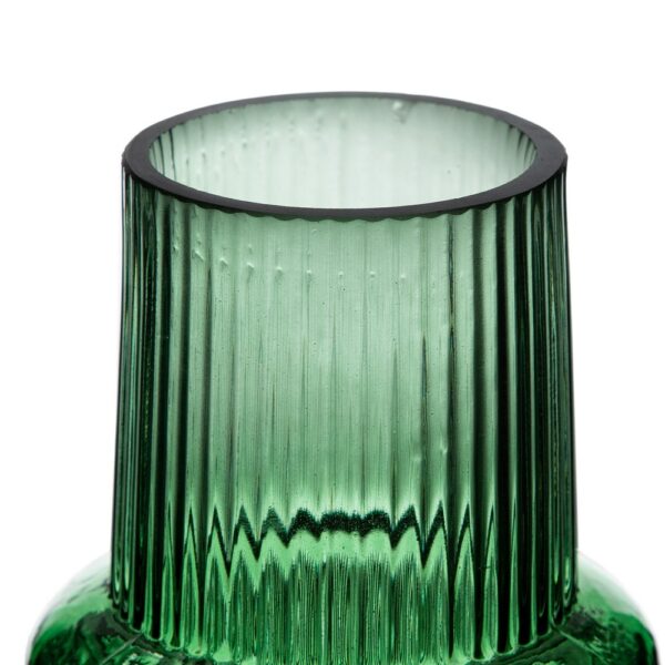 JARRON VERDE VIDRIO 10X10X15