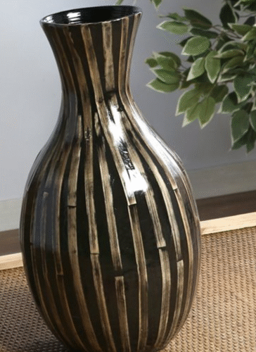 JARRON BAMBU LACADO NEGRO 38 CMS.
