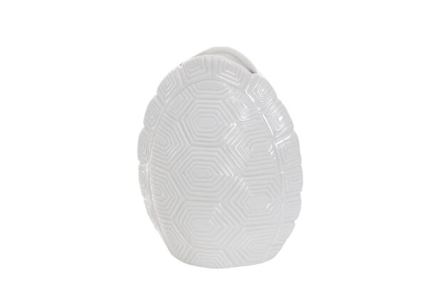 FLORERO TORTUGA PORCELAN BL 14X8X17 CM