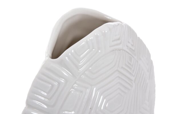 FLORERO TORTUGA PORCELAN BL 14X8X17 CM