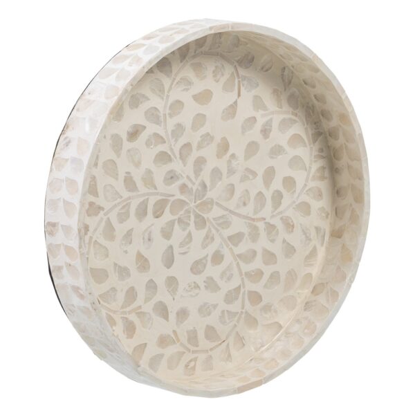 BANDEJA BEIGE NACAR MDF 35X35X5
