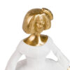MENINA BLANCA DORADA 15X13X20 CM