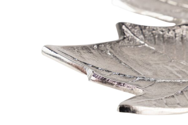 CENTRO HOJA ROUGH NICKEL 33X32X3 CM
