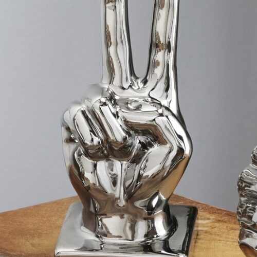FIGURA CERAM. PAZ Y AMOR 18 CMS.