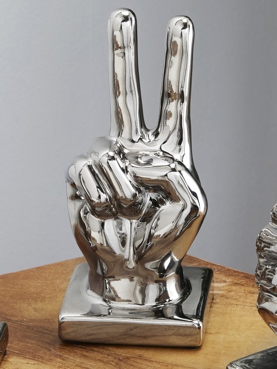 FIGURA CERAM. PAZ Y AMOR 18 CMS.