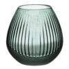 JARRON VERDE VIDRIO 23X23X23 CM
