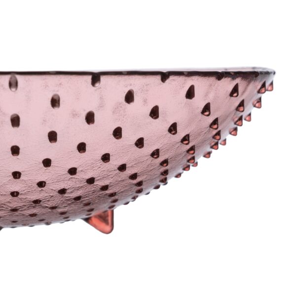 CENTRO MESA ROSA VIDRIO 30X30X9 CM