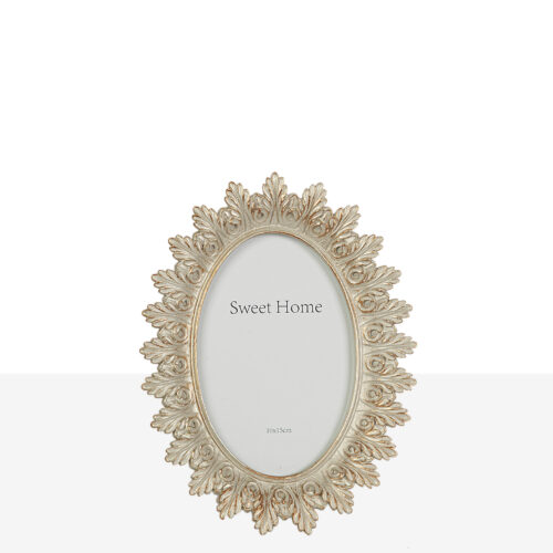 PORTAFOTO OVAL CREMA/CHAMPAN 10X15