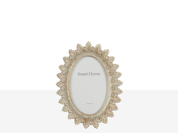 PORTAFOTO OVAL CREMA/CHAMPAN 10X15