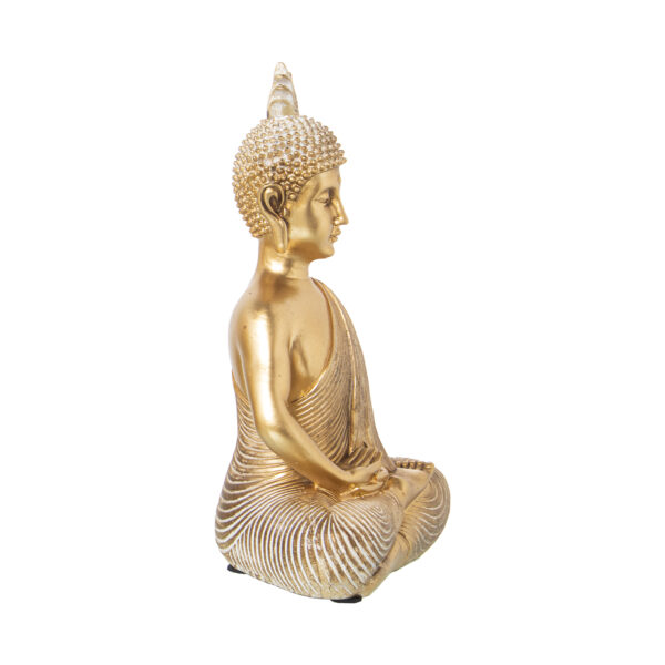 FIGURA RESINA BUDA DORADA 17X10X26CM