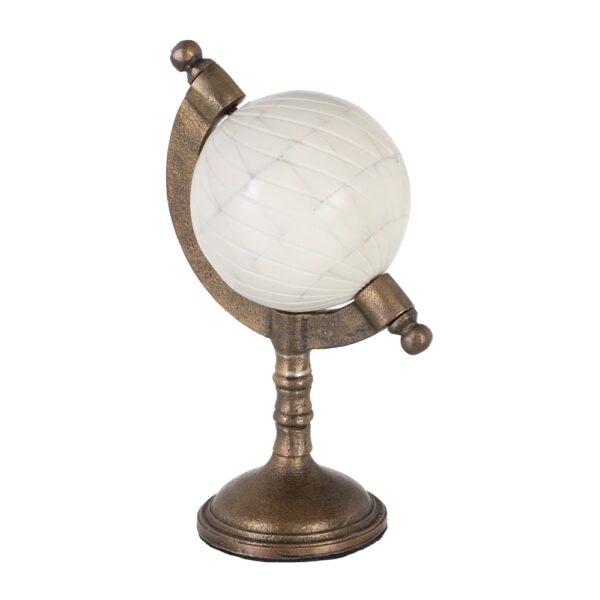 FIGURA CREMA-ORO METAL/RESINA 10X10X34CM