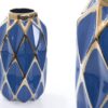 FLORERO AZUL/ORO BAJO 14x14x25