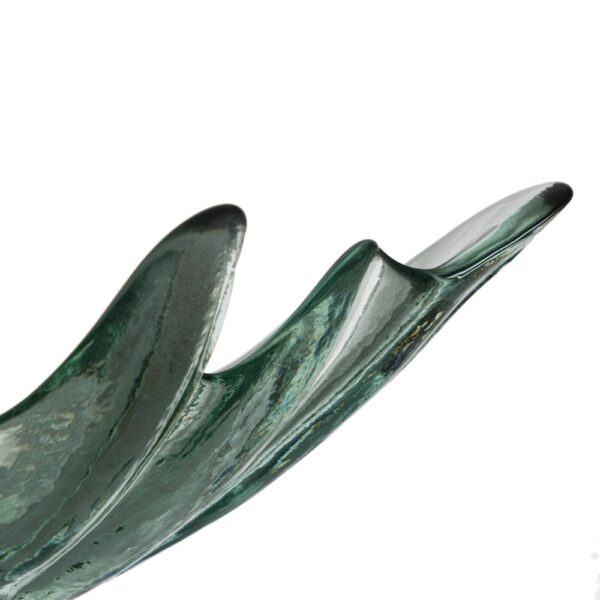 CENTRO MESA VERDE VIDRIO 35X19X11 CM
