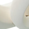 JARRON DOBLE ARO CREMA RUGOSA 26X12X33CM