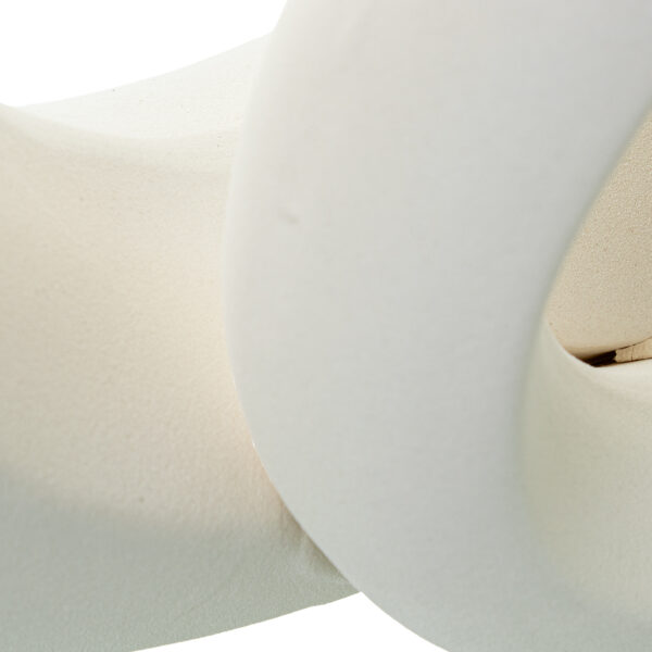 JARRON DOBLE ARO CREMA RUGOSA 26X12X33CM