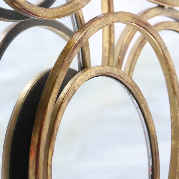 ESPEJO METAL DORADO 53X4X58