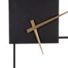 RELOJ PARED NEGRO METAL 60 RECTANGULO