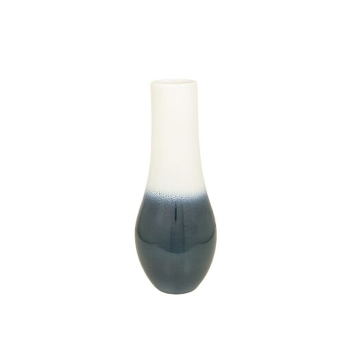 FLORERO CERAMI. MARINO/BLANCO 14X38