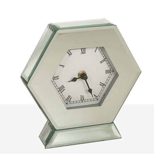 RELOJ SOBREMESA HEXAGONO ESP.PIE 18X6X19