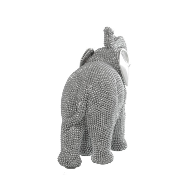 FIGURA ELEFANTE RES PLATEADA 23,5X9,5X19
