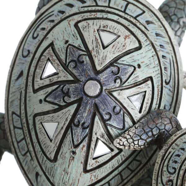 FIGURA TORTUGA GRIS-PLATA 20X15X6