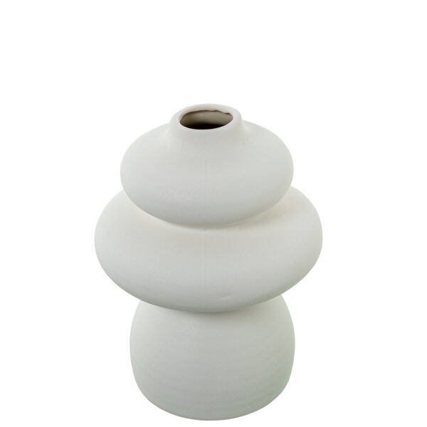 JARRON CERAM ABST CREMA RUGOSA O18X25CM