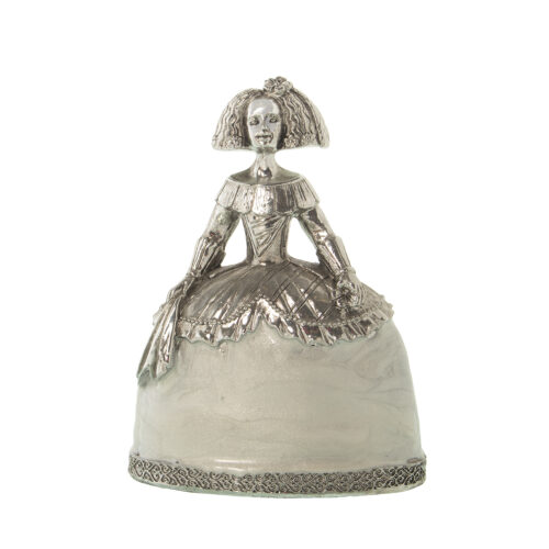 FIGURA MENINA PLATEADA/NACAR 11X6X15CM