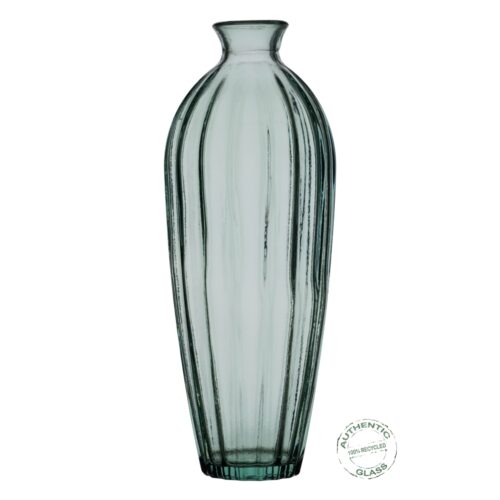 JARRON VERDE VIDRIO 12X12X29 CM