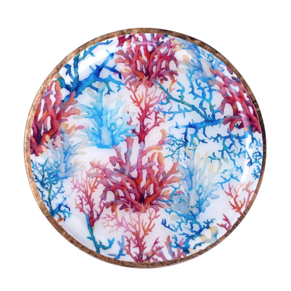 PLATO OLIVO CORAL 15X15X2,5 CM