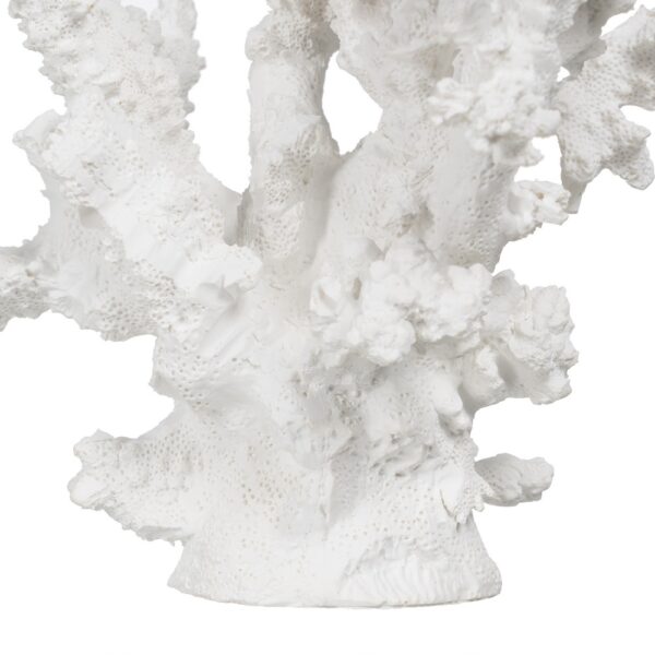 FIGURA CORAL BLANCO RESINA 17X17X20 CM