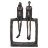 FIGURA RES PAREJA SENTADA DOR 17X10X27CM